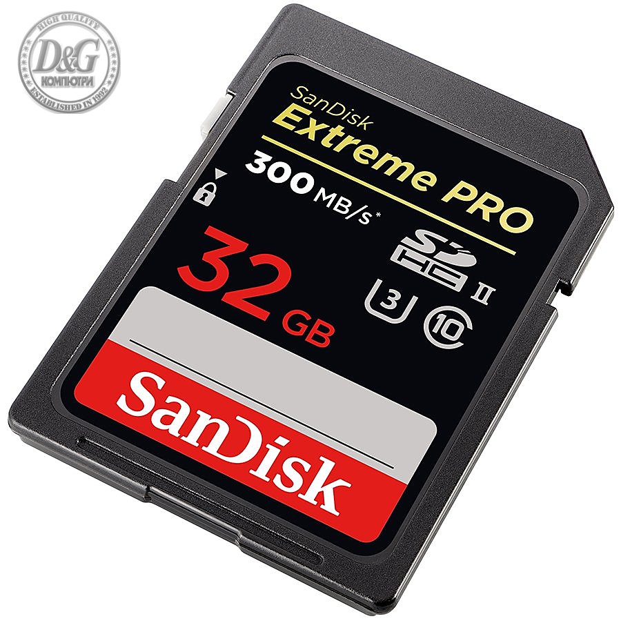 SanDisk Extreme Pro SDHC 32GB - 300MB/s UHS-II; EAN: 619659144319