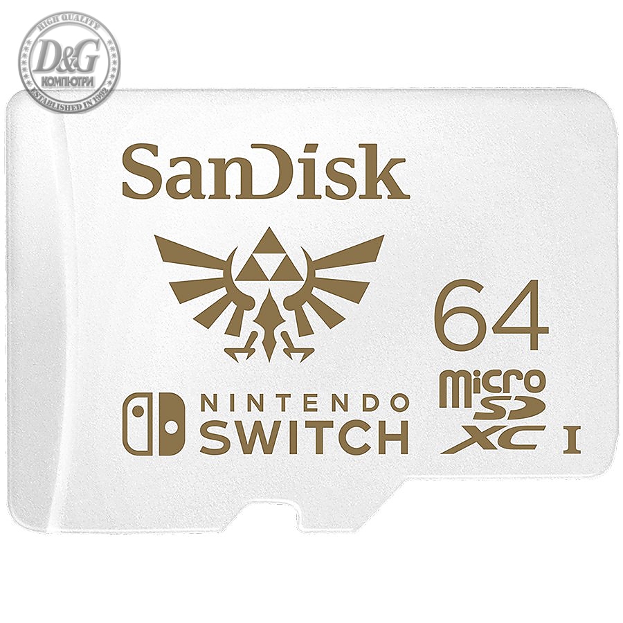 SANDISK 64GB microSDXC UHS-I Card for Nintendo Switch