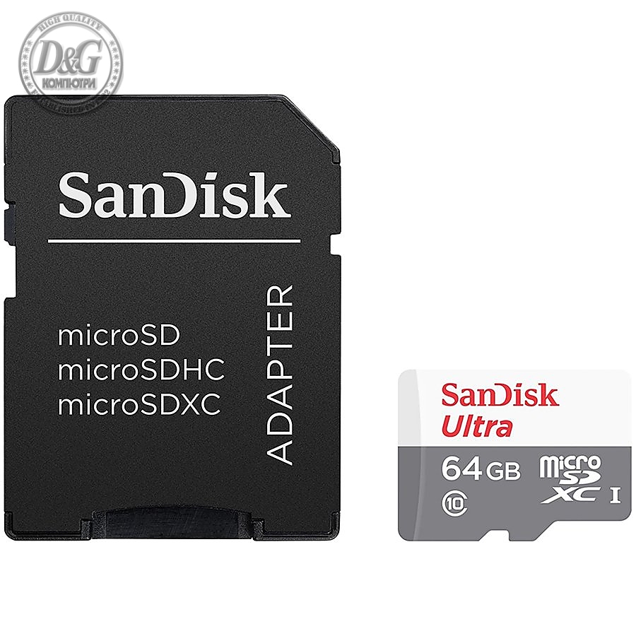 SanDisk Ultra Light microSDHC + SD Adapter 64GB 100MB/s Class 10