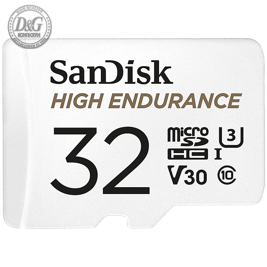 SANDISK 32GB MAX ENDURANCE microSDHC Card with Adapter