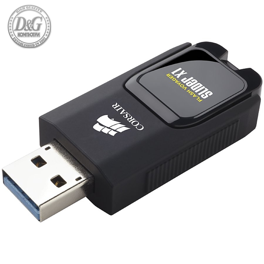 Corsair USB drive Flash Voyager Slider X1 USB 3.0 32GB, Capless Design, Read 130MBs, Plug and Play, EAN:0843591056984