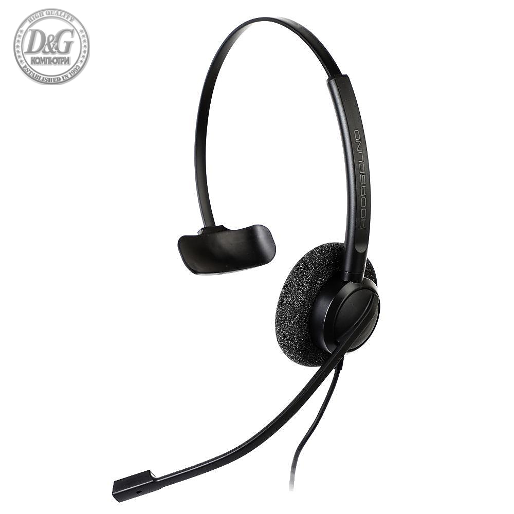 Слушалки с микрофон Addasound Crystal 2731 Mono, UC, QD,черни