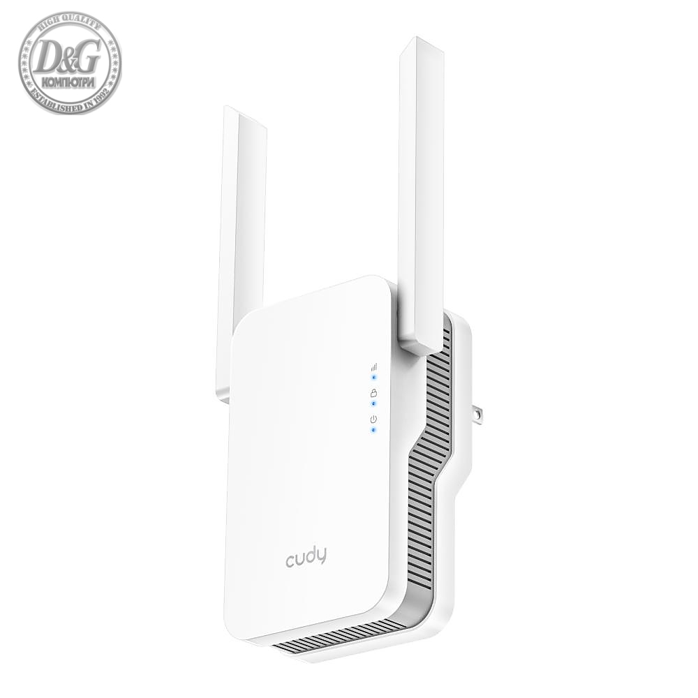 Безжичен Range Extender Cudy RE1800, 2.4/5 GHz, 574 - 1201 Mbps, 10/100/1000