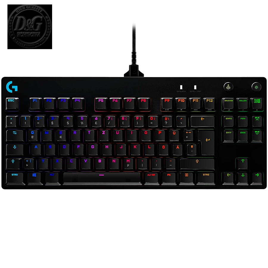 LOGITECH G PRO Corded Mechanical Gaming Keyboard - BLACK - US INT'L - USB