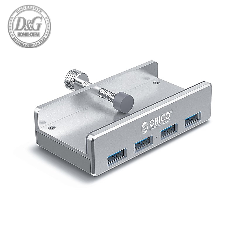 Orico хъб USB 3.0 HUB Clip Type 4 port -  Aluminum - MH4PU-SV