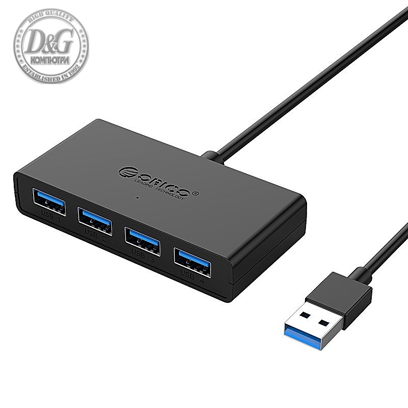 Orico хъб USB3.0 HUB 4 port black - G11-H4-U3-03-BK