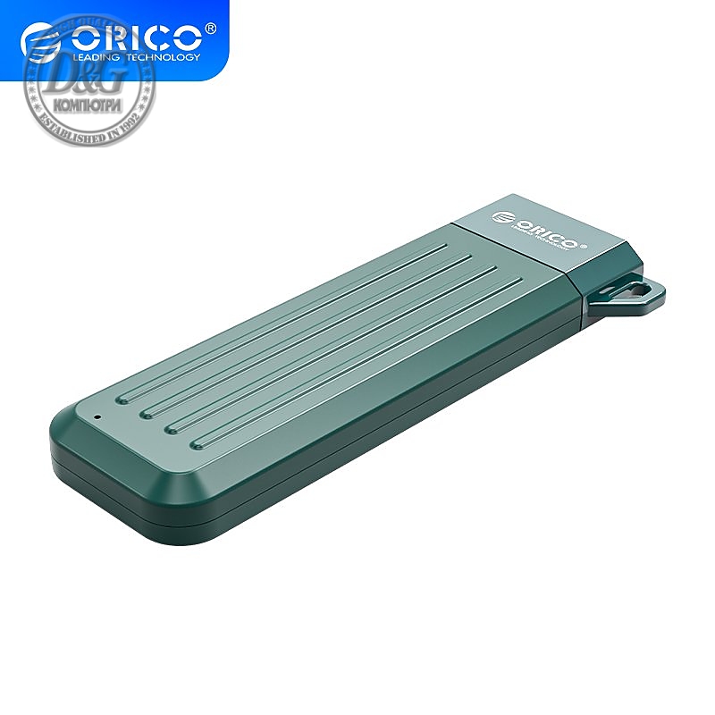 Orico външна кутия за диск Storage - Case - M.2 SATA B-key 6 Gbps Dark Green - MM2C3-GR