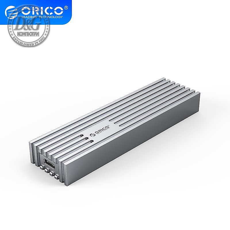 Orico външна кутия за диск Storage - Case - M.2 NVMe M-key 10 Gbps Aluminum Heatsink Silver - FV35C3-G2-SV