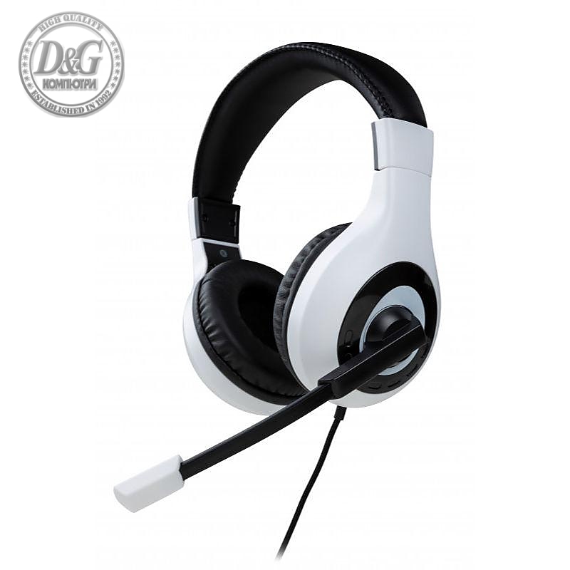 Геймърски слушалки Nacon Bigben PS5 Official Headset V1 White, Микрофон, Бял