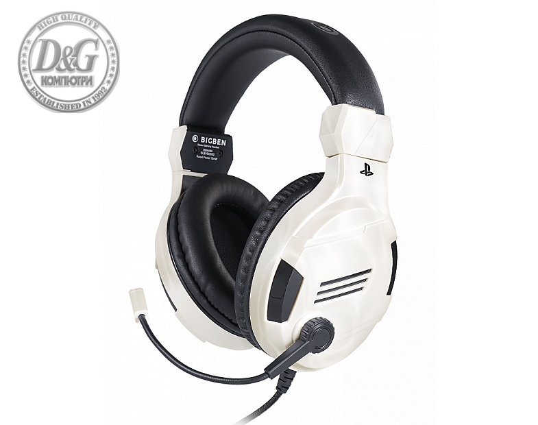 Геймърски слушалки Nacon Bigben PS4 Official Headset V3 White, Микрофон, Бял