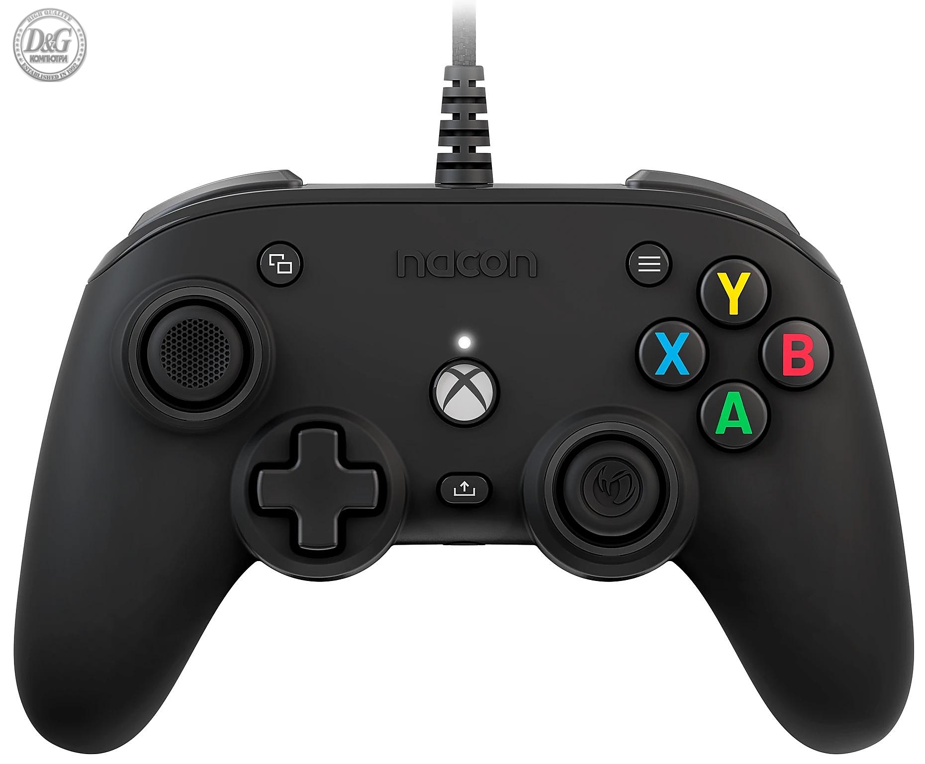 Жичен геймпад Nacon XBox Series Pro Compact Black, Черен