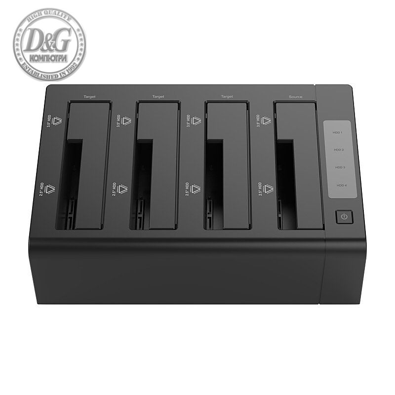 Orico докинг станция Storage - HDD/SSD Dock/Duplicator - 4x 2.5 and 3.5 inch USB3.0, black - 6648US3-C