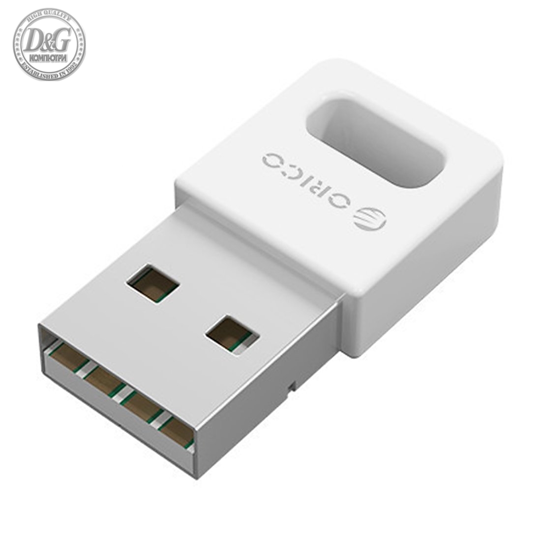 Orico блутут адаптер Bluetooth 4.0 USB adapter, white - BTA-409-WH