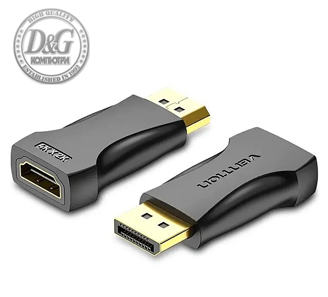 Vention адаптер Adapter DisplayPort M / HDMI F - 4K, Black - HBPB0