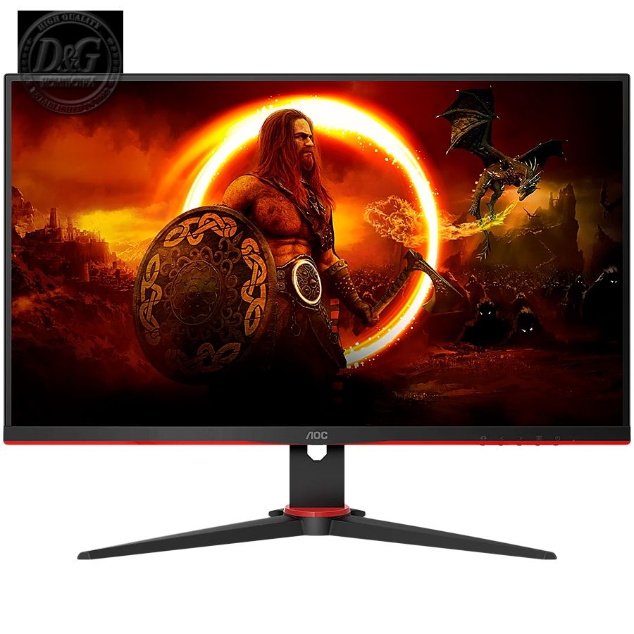 AOC Monitor LED 27G2SAE/BK 27" VA 1920x1080 at 165HZ 3000:1, 1ms, Freesync Premium, VGA, HDMI, DP, 3y