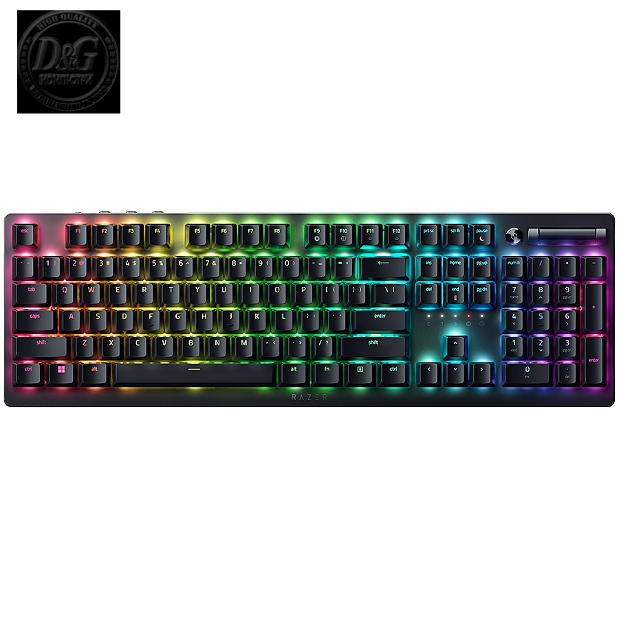 Razer DeathStalker V2 Pro - Linear Optical Switch - US, Wireless Low-Profile RGB Optical Gaming Keyboard, RGB backlight, Backlit keys, Laser-etched keycaps with ultra-durable coating