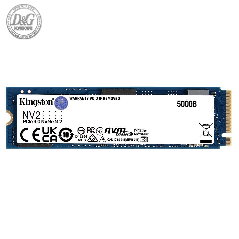 Solid State Drive (SSD) KINGSTON NV2 M.2-2280 PCIe 4.0 NVMe 500GB