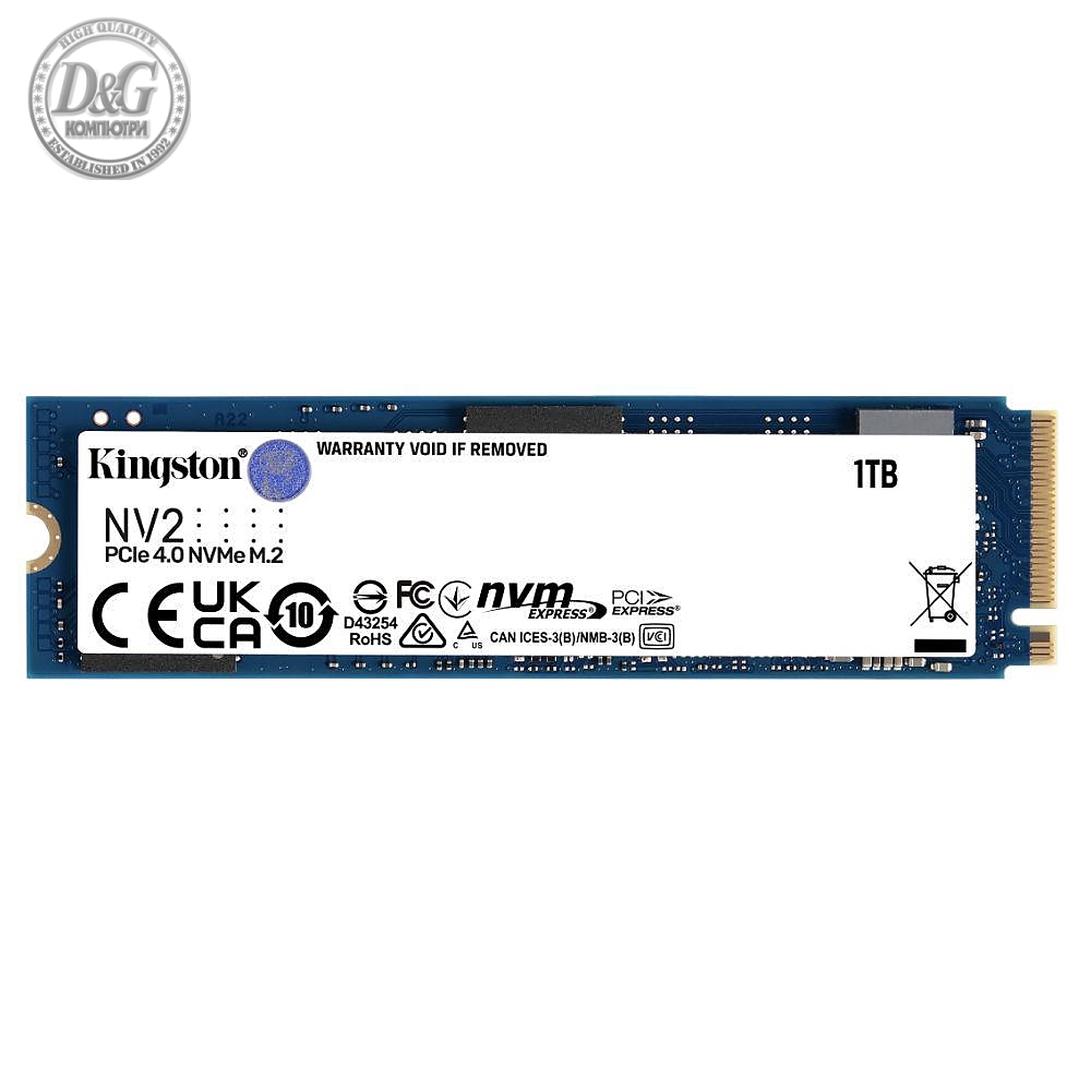 Solid State Drive (SSD) KINGSTON NV2 M.2-2280 PCIe 4.0 NVMe 1000GB