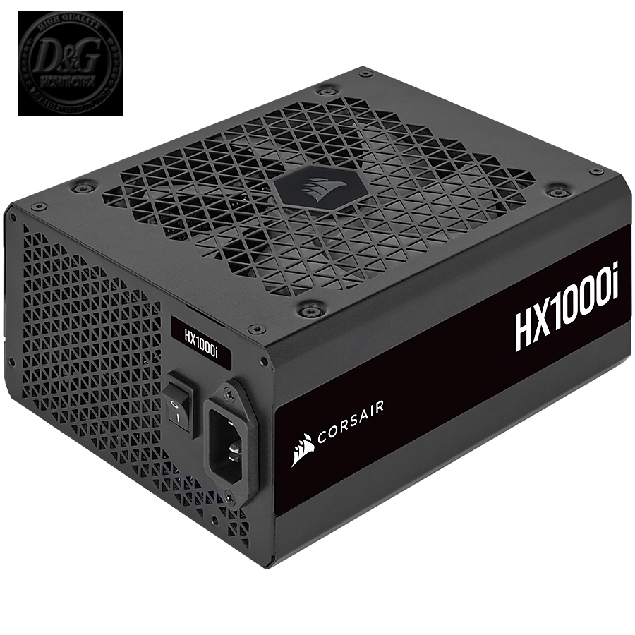 Corsair PSU 1000W HX1000i 80+ Platinum 140mm fan black