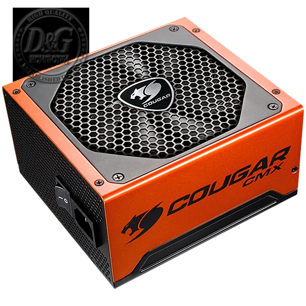 COUGAR CMX 700, 80 Plus Bronze, Ultra-Quiet & Temperature-Controlled 140mm fan, Advanced Modular Cable, Support PCI Express 2.0 next-generation graphic card with 8(6+2)pin PCI-E connector, 105 °C Japanese Capacitors