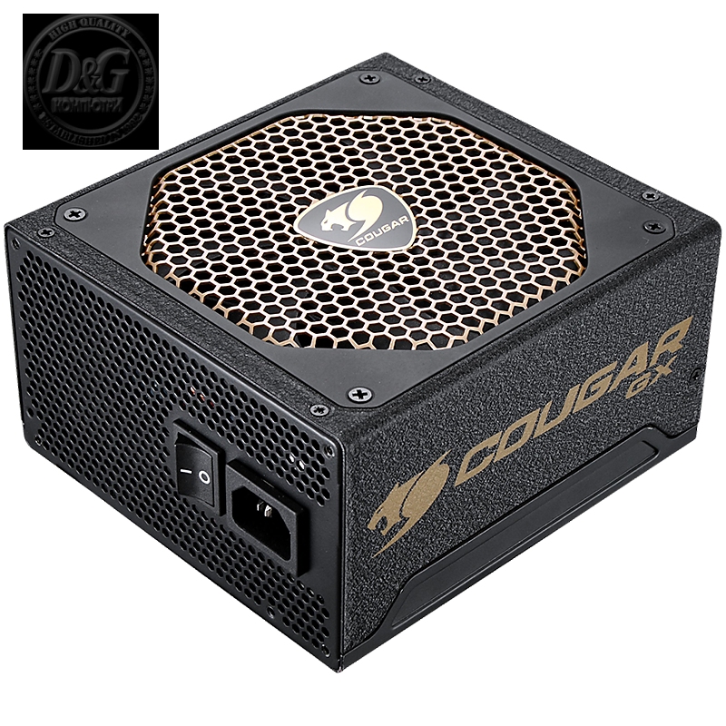 COUGAR GX1050, 1050W, 80 Plus Gold, Ultra-quiet & Temperature-controlled 140mm Fan, Full Protections with SCP, OCP, OVP, UVP, OPP