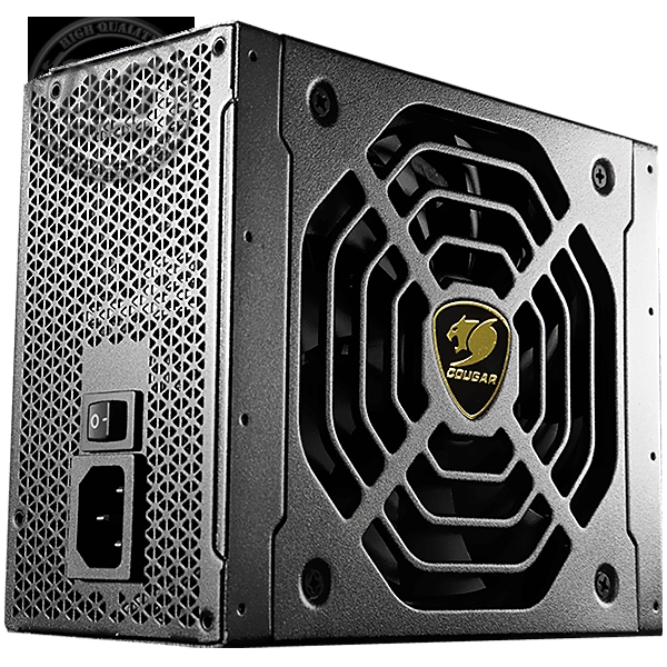 COUGAR GEX1050, 1050W, 80 plus Gold, Protection: UVP, OVP, SCP, OPP, OCP, OTP, Connectors: 1x 24-pin MB, 2x 8-pin CPU, 6x PCI-E 8(6+2)-pin, 4x P-ATA, 12x SATA, Dimensions: 180 x 150 x 86 (mm)