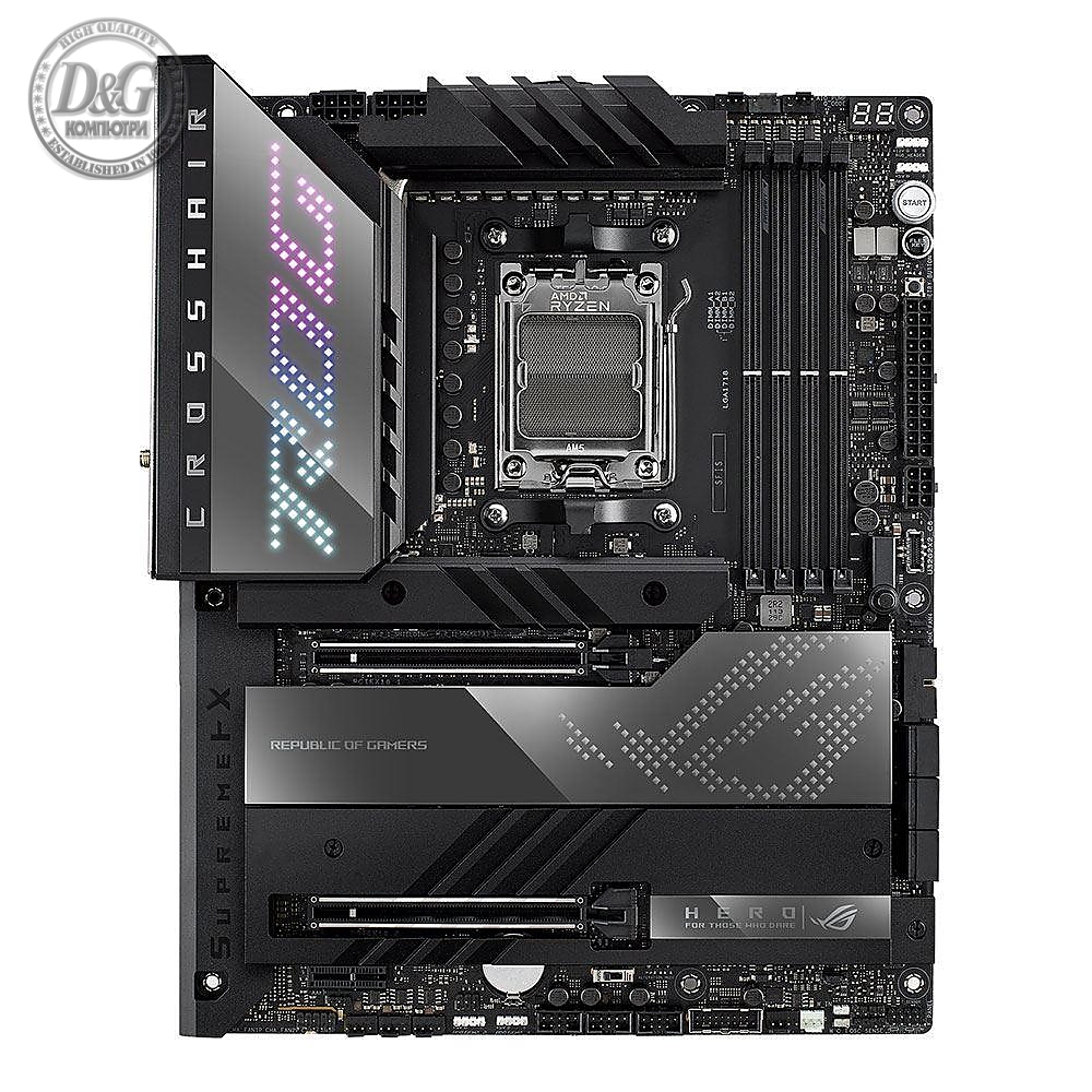 Дънна платка ASUS ROG CROSSHAIR X670E HERO, AM5, DDR5, Wi-Fi6E, PCIe 5.0