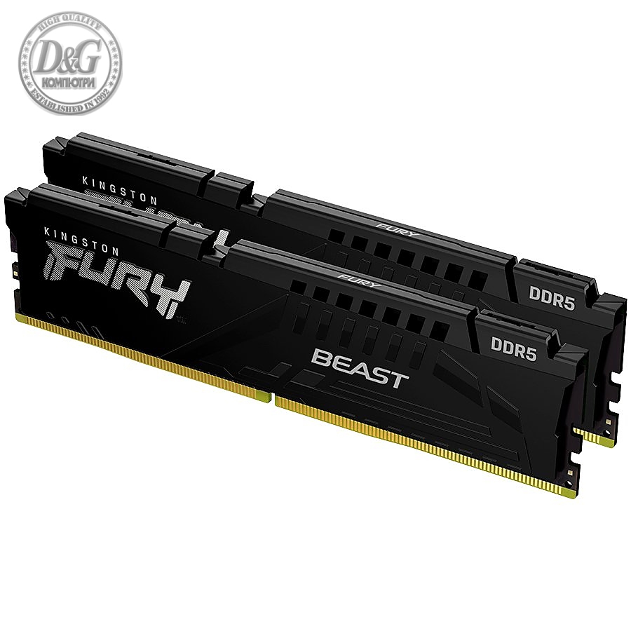 KINGSTON DRAM 32GB 5600MT/s DDR5 CL36 DIMM (Kit of 2) FURY Beast Black EAN: 740617330793