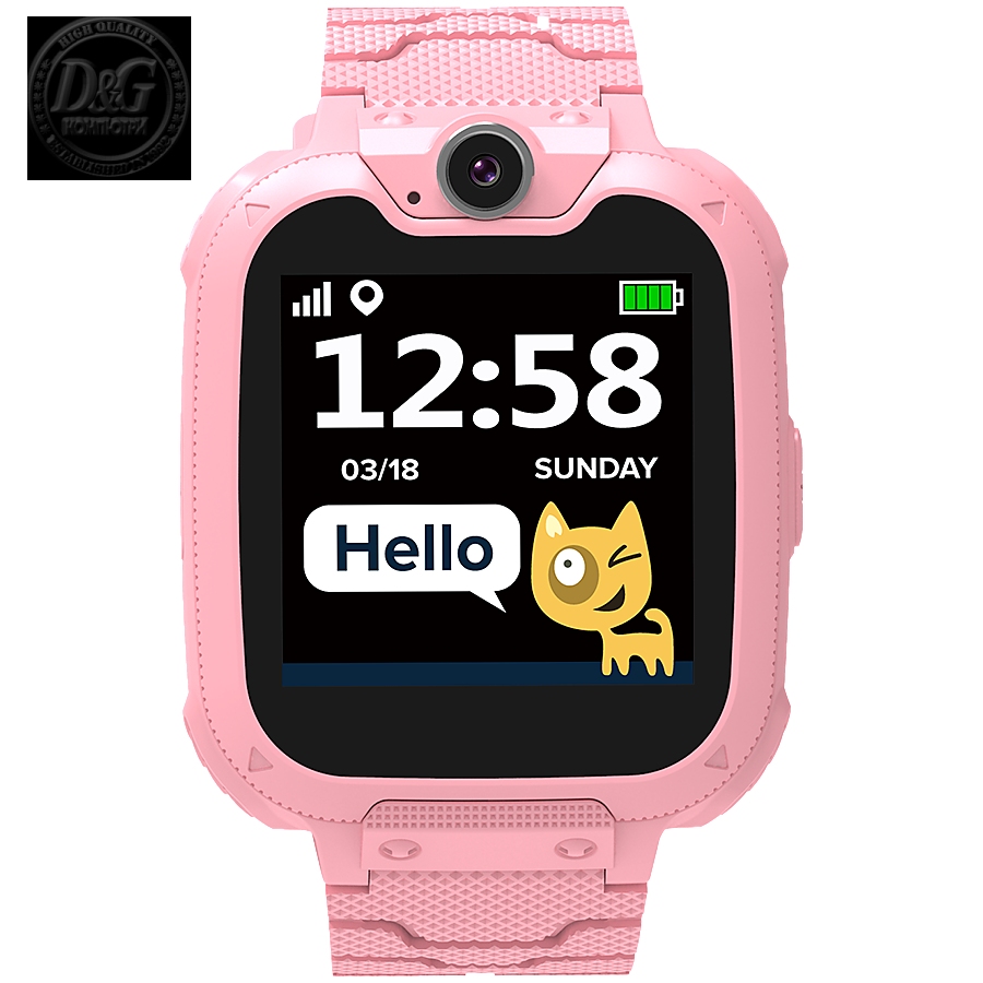 CANYON Kids smartwatch, 1.54 inch colorful screen, Camera 0.3MP, Mirco SIM card, 32+32MB, GSM(850/900/1800/1900MHz), 7 games inside, 380mAh battery, compatibility with iOS and android, red, host: 54*42.6*13.6mm, strap: 230*20mm, 45g