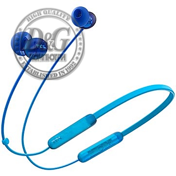 TCL Neckband (in-ear) Bluetooth Headset, Frequency of response: 10-23K, Sensitivity: 104 dB, Driver Size: 8.6mm, Impedence: 28 Ohm, Acoustic system: closed, Max power input: 25mW, Connectivity type: Bluetooth only (BT 5.0), Color Ocean Blue