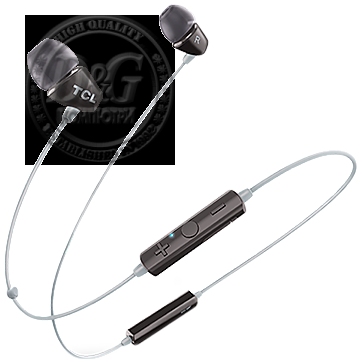 TCL In-ear Bleutooth Headset, Frequency of response: 10-22K, Sensitivity: 105 dB, Driver Size: 8.6mm, Impedence: 16 Ohm, Acoustic system: closed, Max power input: 20mW, Connectivity type: Bluetooth only (BT 4.2), Color Phantom Black