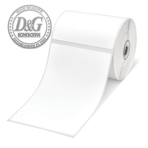 Brother BDE-1J152102-102 White Paper Label Roll, 350 labels per roll, 102x152 mm (Order Multiples of 8)