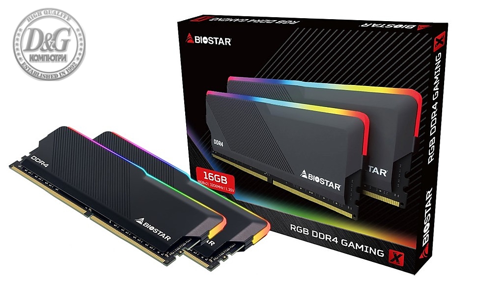 Biostar памет RAM 2x8GB DDR4 3200 Gaming X RGB