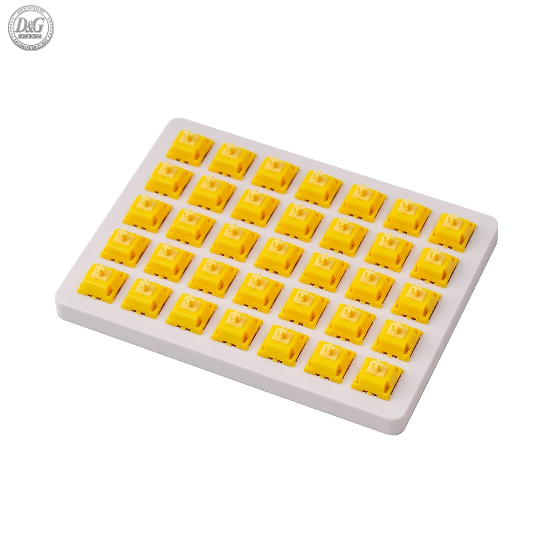 Суичове за механична клавиатура Keychron Gateron Cap Golden Yellow Switch Set 35 броя