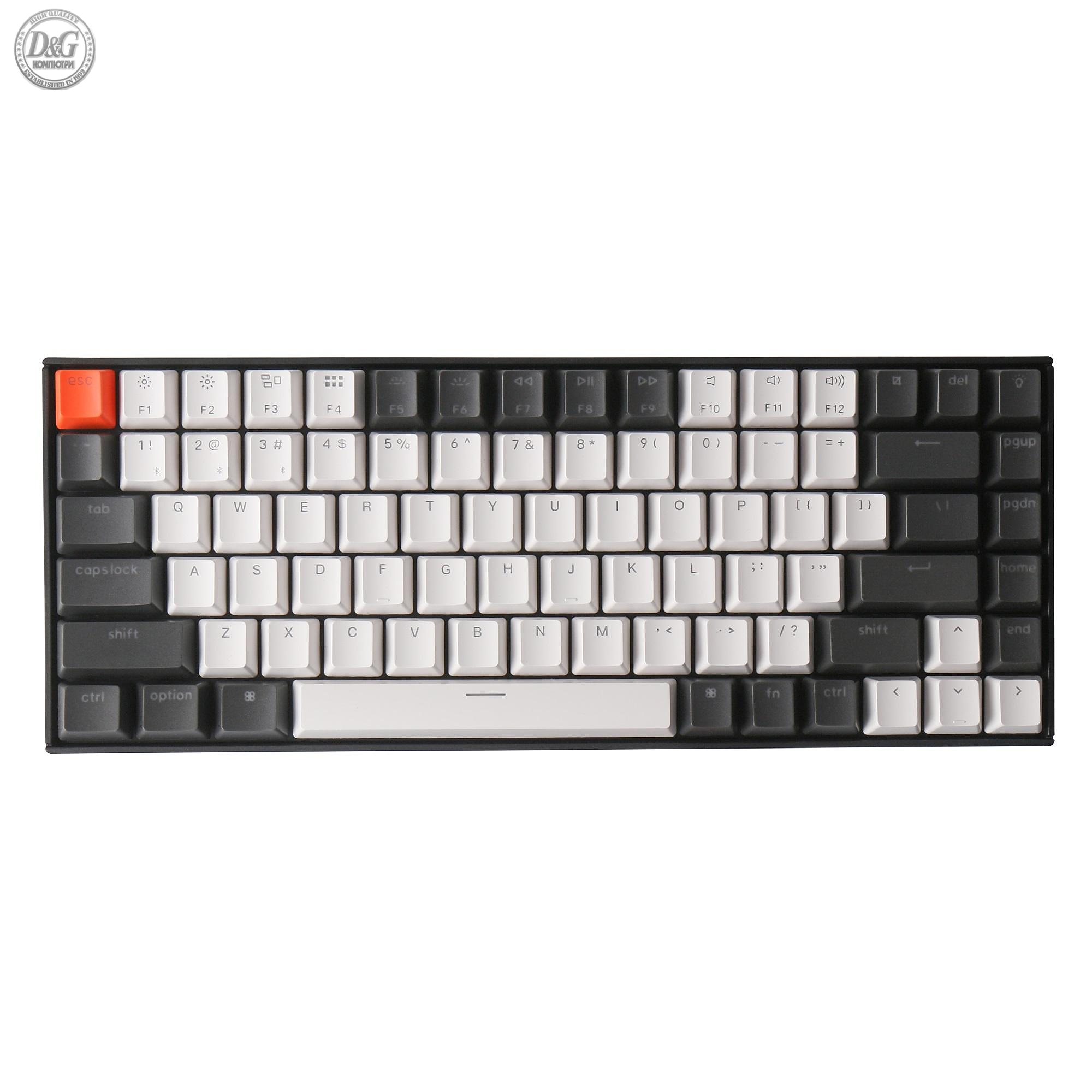 Геймърска Механична клавиатура Keychron K2 Hot-Swappable Compact Gateron Blue Switch White LED Gateron Blue Switch ABS