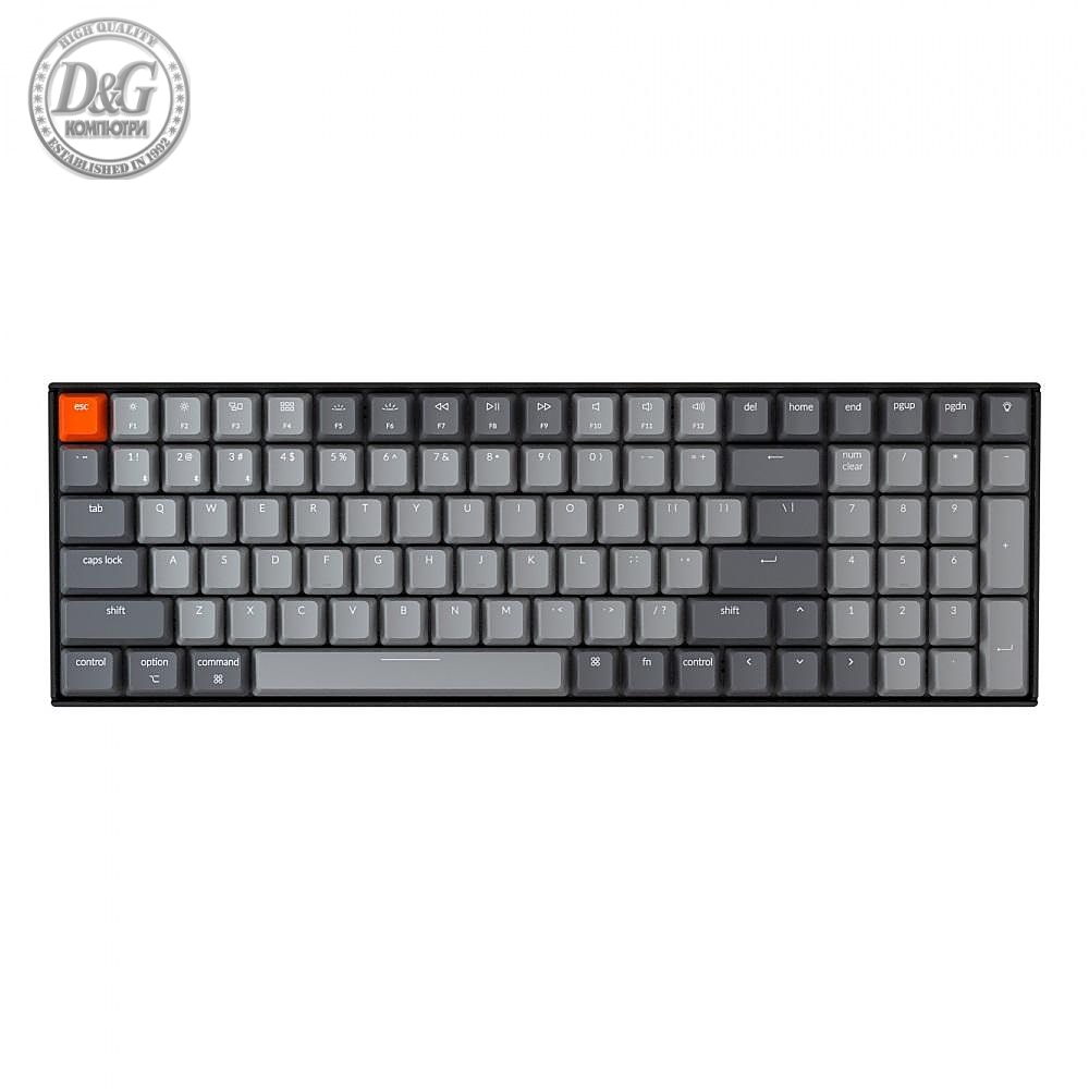 Геймърска Механична клавиатура Keychron K4 Hot-Swappable Full-Size Gateron Blue Switch White LED Gateron Blue Switch ABS