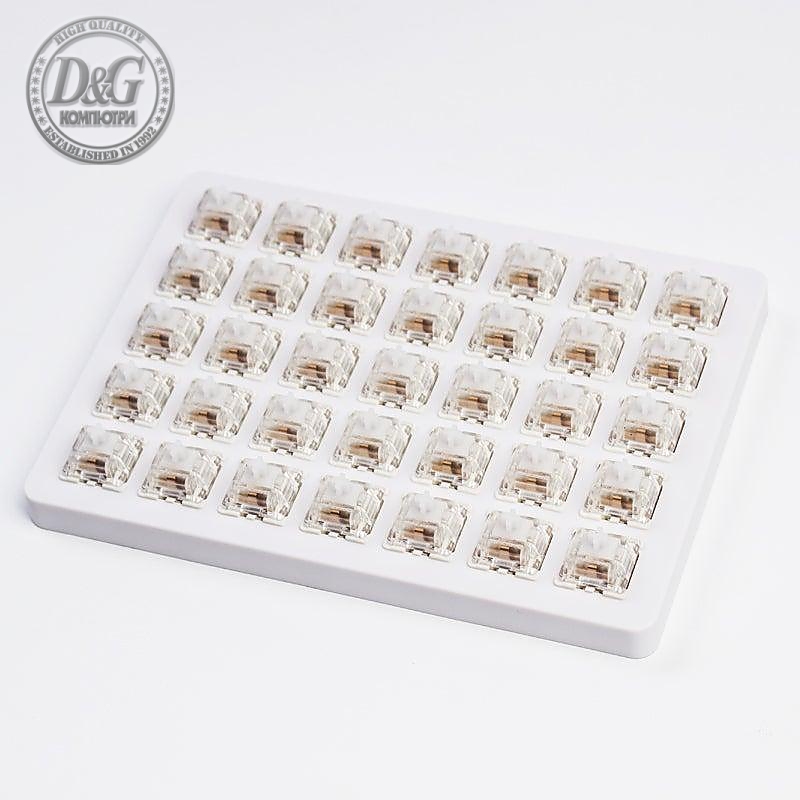 Суичове за механична клавиатура Keychron Gateron White, Switch Set 35 броя