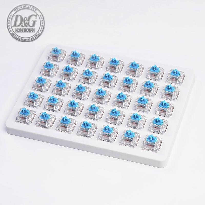 Суичове за механична клавиатура Keychron Kailh Blue, Switch Set 35 броя