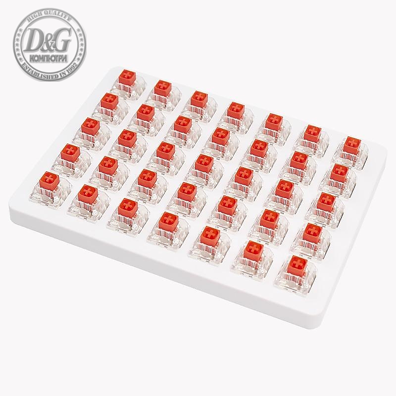 Суичове за механична клавиатура Keychron Kailh Box Red, Switch Set 35 броя