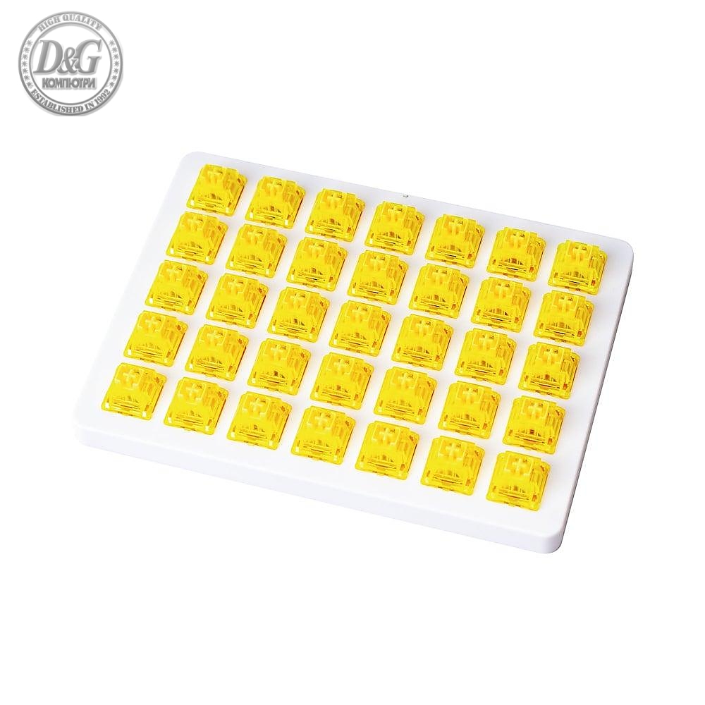 Суичове за механична клавиатура Keychron Gateron Ink V2 Yellow Switch, Комплект 35 броя