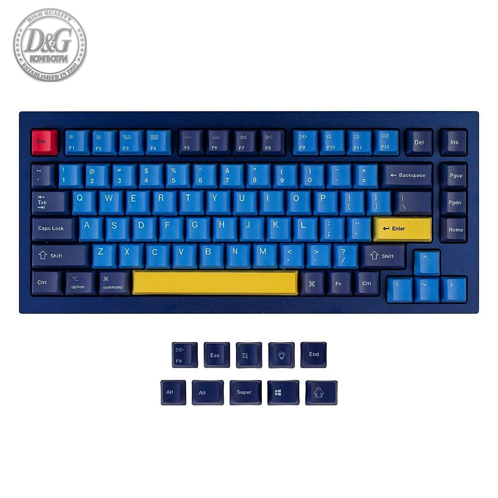 Капачки за механична клавиатура Keychron Beach 92-Keycap Set PBT Dye-Sub US Layout