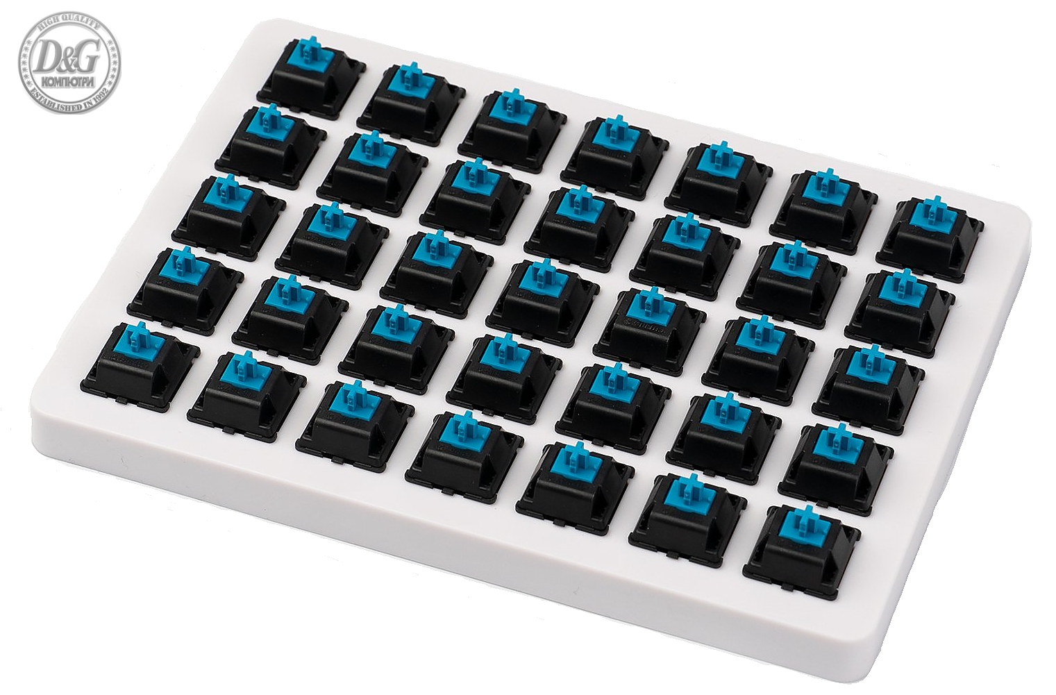 Суичове за механична клавиатура Keychron Cherry MX, Blue, Switch Set 35 броя