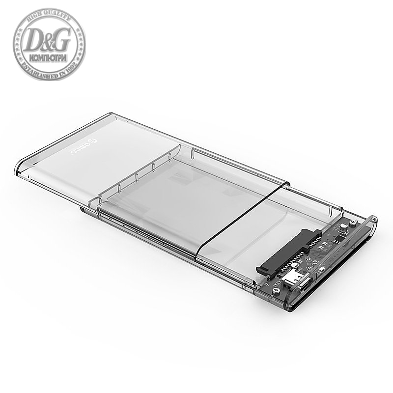 Orico външна кутия за диск Storage - Case - 2.5 inch 10Gbps Type-C Transparent - 2139C3-G2-CR-EP