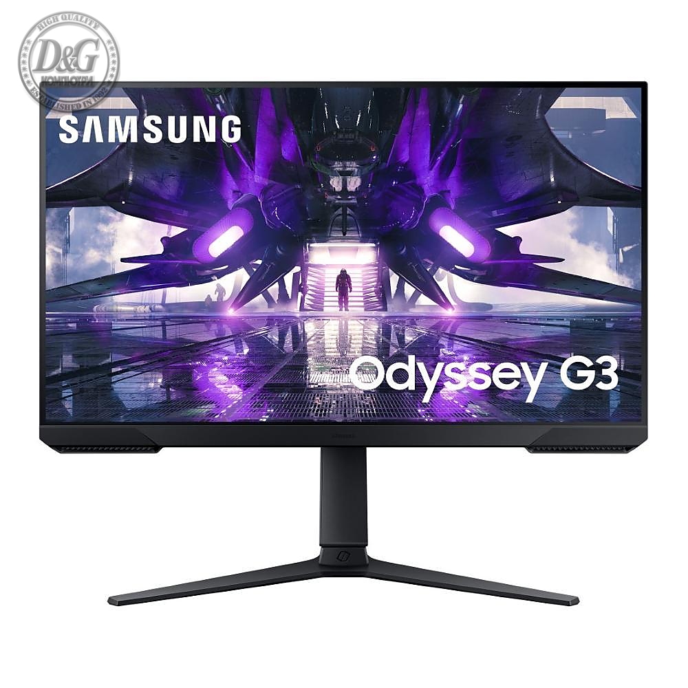 Монитор Samsung 24G30A 24&quot; Odyssey G3, VA, 144 Hz, 1 ms (MPRT), 250 cd/m2, 3000: 1, 1920x1080, Mega DCR, AMD FreeSync Premium, Display Port, HDMI, Black