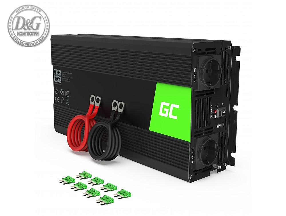 Инвертор 24/220 V  DC/AC 1500W/3000W  Modified sine wave GREEN CELL