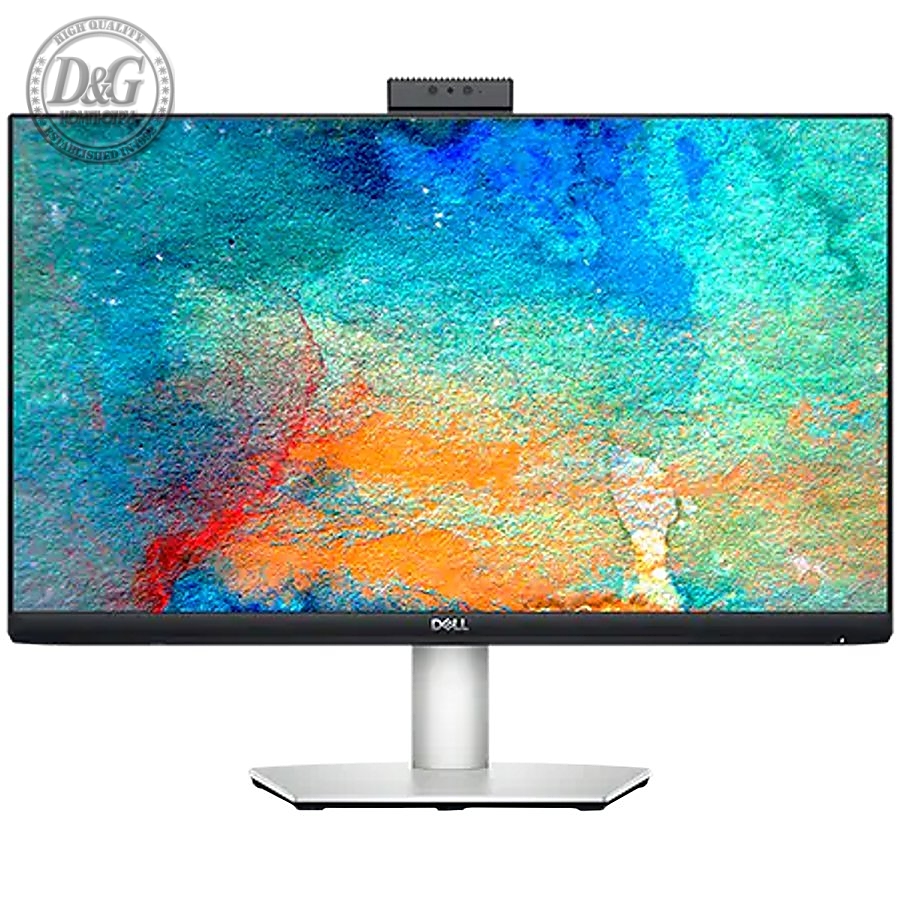 Dell Monitor LED Video Conferencing S2722DZ, 27", QHD 2560x1440, 16:9 75Hz, IPS AG, FlickerFree, 350 cd/m2, 1000:1, 178°/178°, 4ms, FreeSync, DP, HDMI, USB-C (DP/PD), 2x USB 3.2, HD Cam+Mic, Line-out, 2x5W Speakers, Tilt, Swivel, Pivot, Height, 3Y