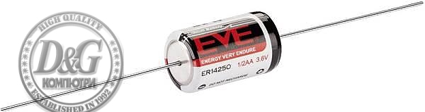 Литиево тионилхлоридна  батерия EVE 3.6 V  1/2AA ER14250 /AX/ с накрайници жички  EVE BATTERY