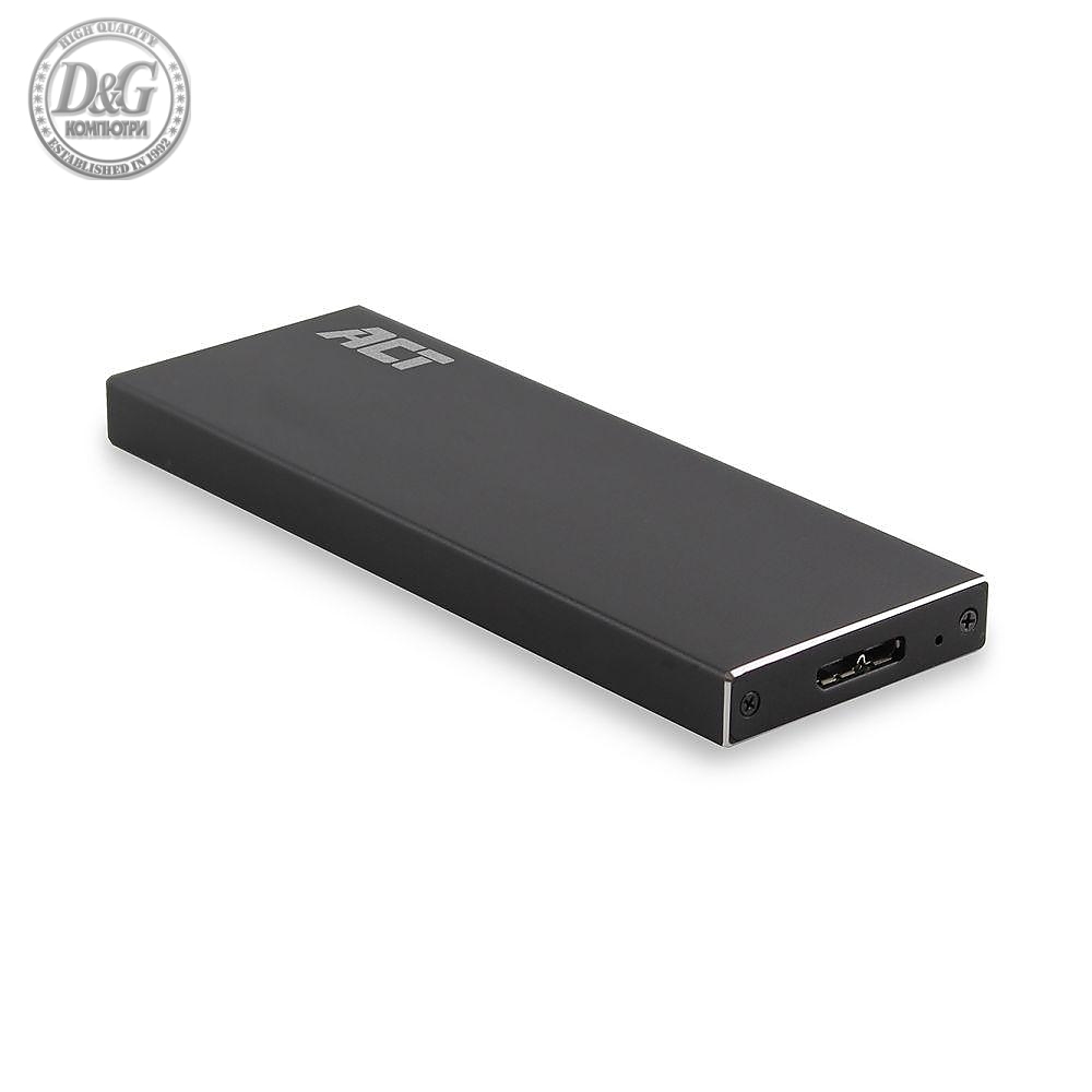 Чекмедже за твърд диск ACT AC1600, M.2 SSD, USB-C 3.2 Gen1, Черен