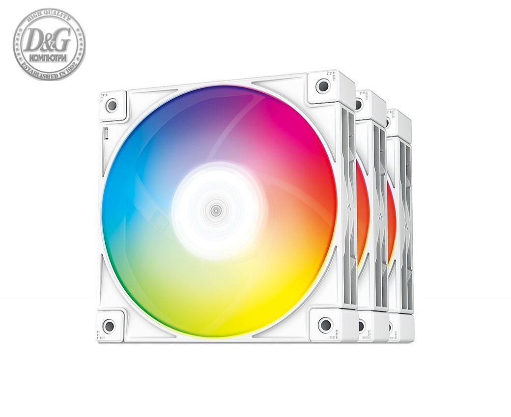 DeepCool Комплект вентилатори Fan Pack 3-in-1 - FC120 White, Addressable RGB