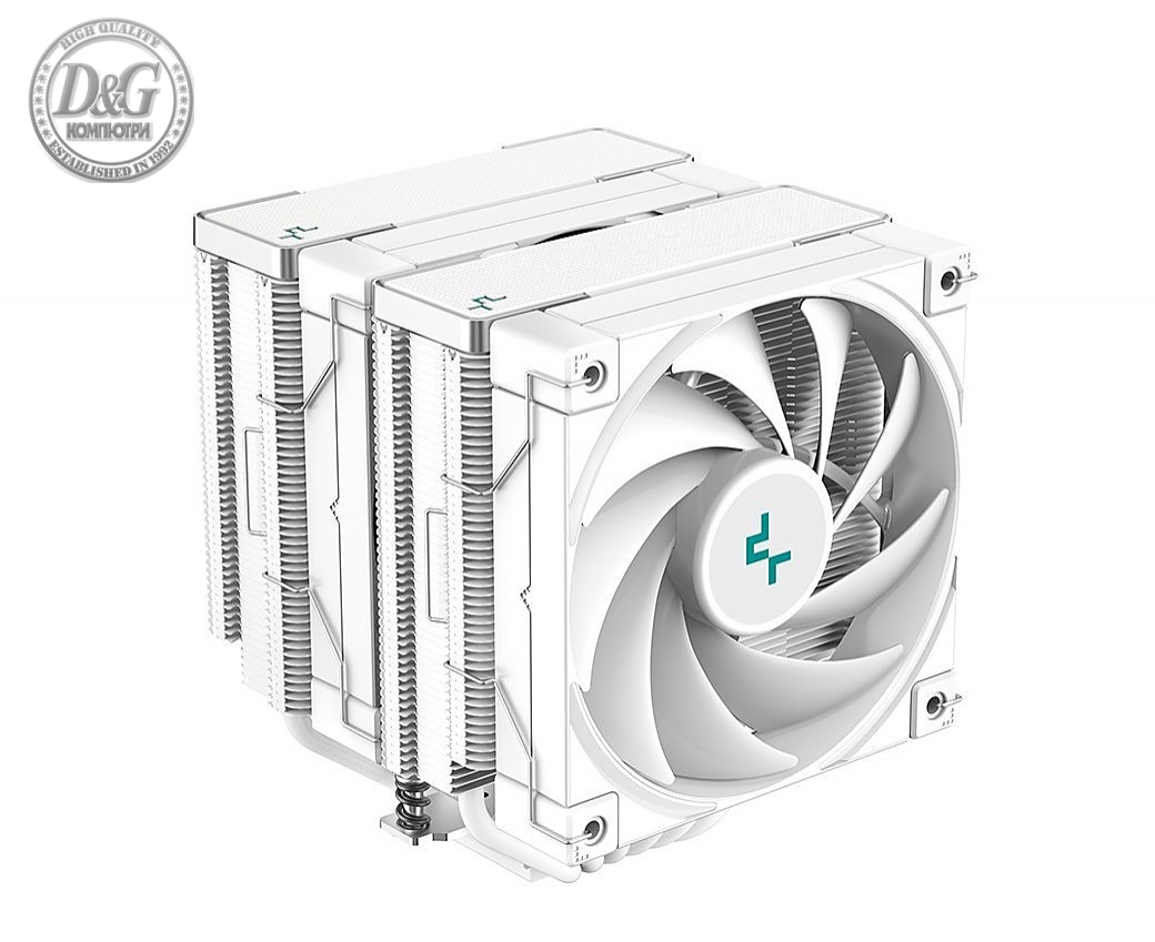 DeepCool охладител CPU Cooler AK620 WH - Dual-Tower, White - LGA1700/AM5